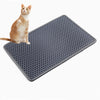 Cat Litter Mat, Kitty Litter Trapping Mat, Double Layer Mats with MiLi Shape Scratching design, Urine Waterproof, Easy Clean, Scatter Control  21" x 14"  Grey（same as JYD-GT-MSD-GREY）