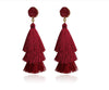 Three-layer Tassel Earrings