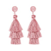 Three-layer Tassel Earrings