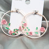 Multicolor Rose Earrings