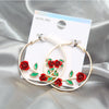 Multicolor Rose Earrings