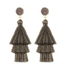 Three-layer Tassel Earrings