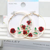 Multicolor Rose Earrings