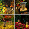 Solar hollow forest candlestick lamp