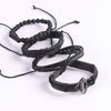 Superman cowhide braided bracelet