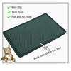 Cat Litter Mat, Kitty Litter Trapping Mat, Double Layer Mats with MiLi Shape Scratching design, Urine Waterproof, Easy Clean, Scatter Control  21" x 14"  Green（same as JYD-GT-MSD-GREEN）