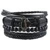 Superman cowhide braided bracelet