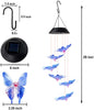 Solar butterfly wind chime lamp