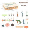 Kids Wooden Montessori Education Screw Nut Assembling Tool Toys