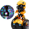 Electric Universal Rotating Robot Figure Detachable Balance Car 360 Degrees Rotating Music Light Toy Car