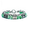 Malachite hip hop metal bracelet